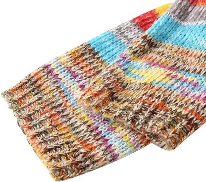 Rosalind | Women's Striped Knit Open Front Cardigan