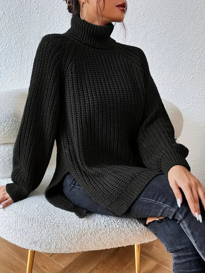 Roslyn | Women's Chunky Knit Turtleneck Sweater