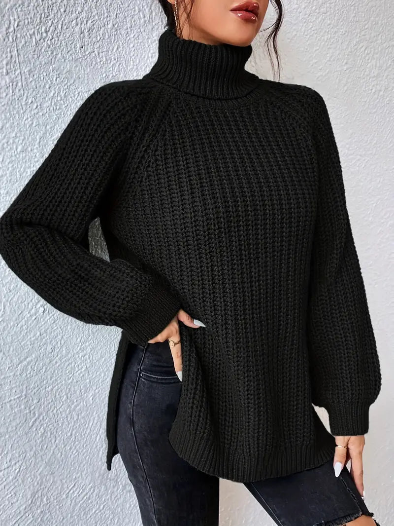 Roslyn | Women's Chunky Knit Turtleneck Sweater