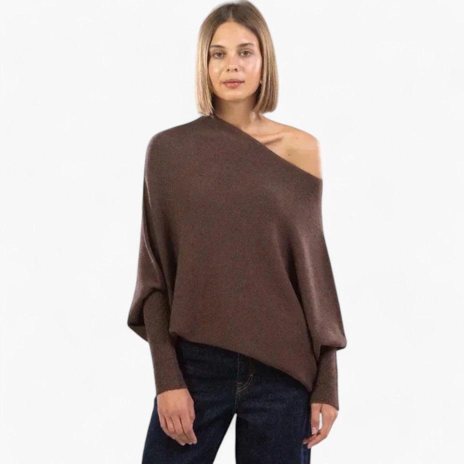 Willow | Women's Off-Shoulder Slouchy Knit Sweater