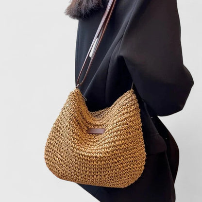 Kathy | Women's Woven Straw Summer Shoulder Bag