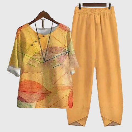 Rosalind | Women's Butterfly Print Loose Fit Two Piece Set