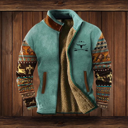 Wyndham | Men's Western Aztec Print Zip-Up Bomber Jacket