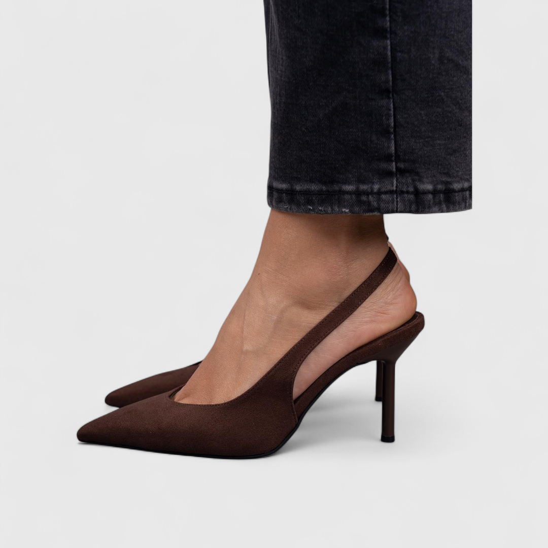 Alice | Women's Pointed Toe Slingback Comfort Heel Sandals