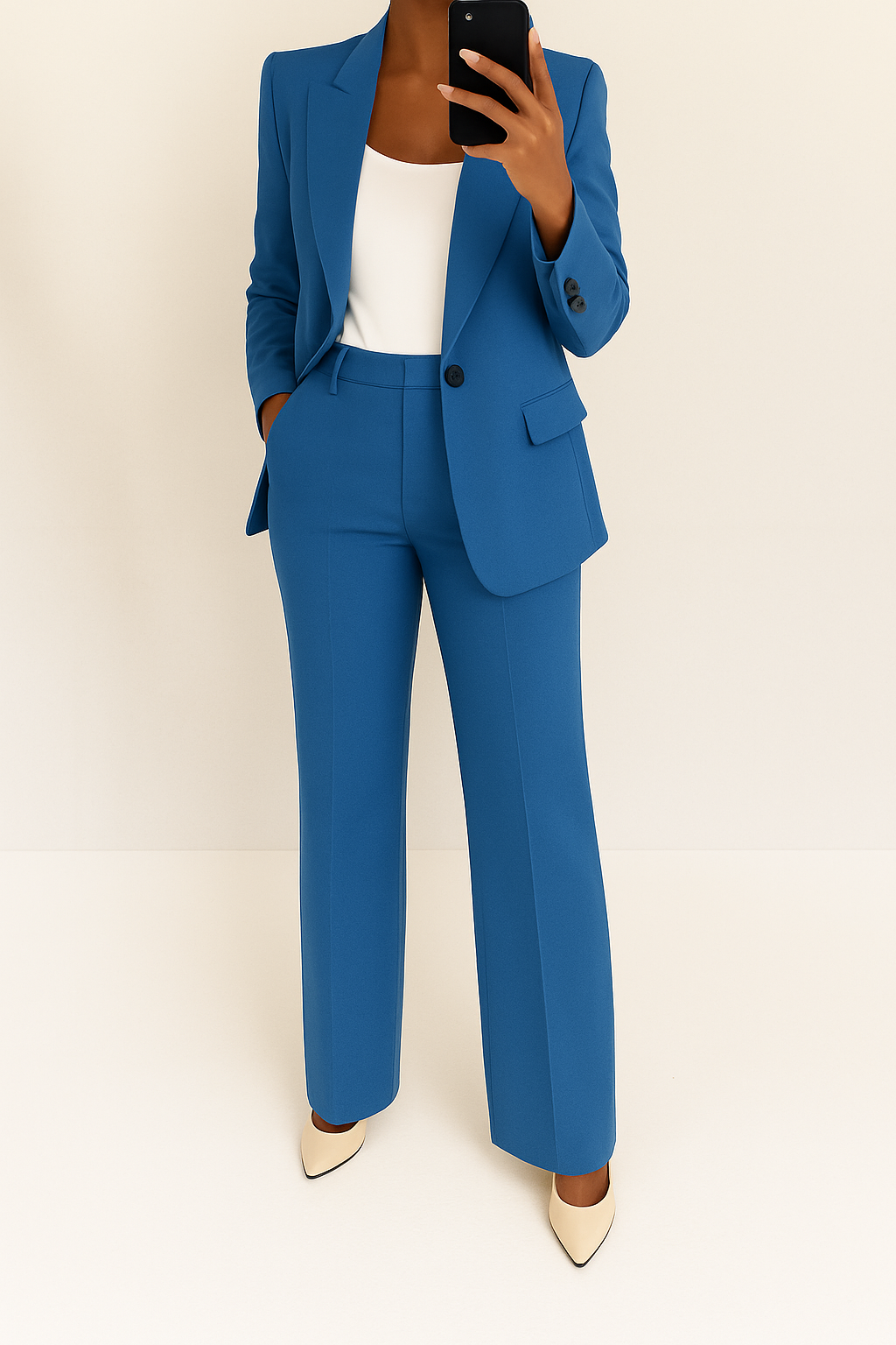 Marlowe | Women's Tailored Single-Breasted Blazer Trouser Suit