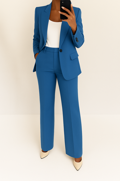 Marlowe | Women's Tailored Single-Breasted Blazer Trouser Suit