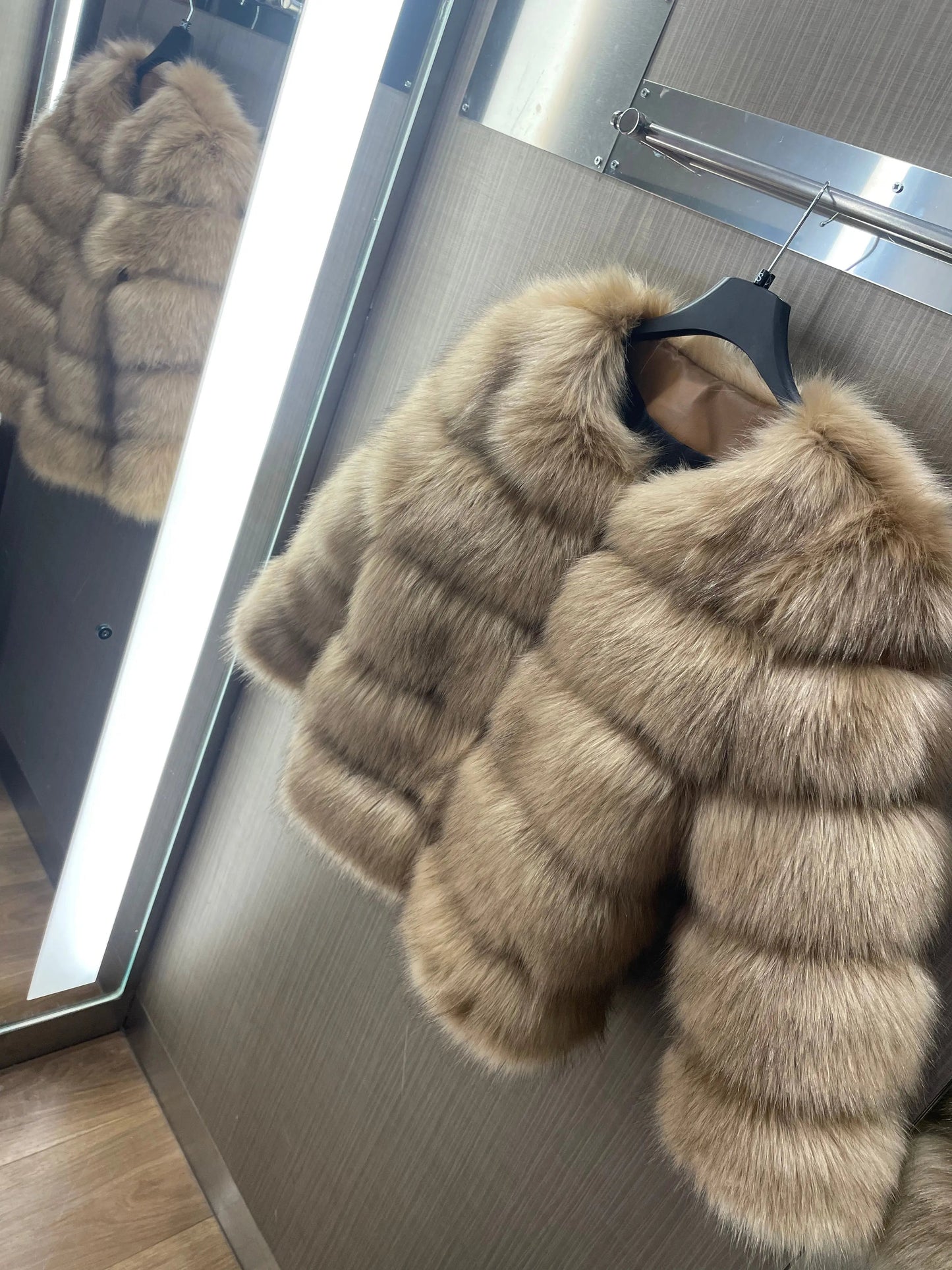 Talia | Women's Faux Fur Cropped Winter Jacket Coat