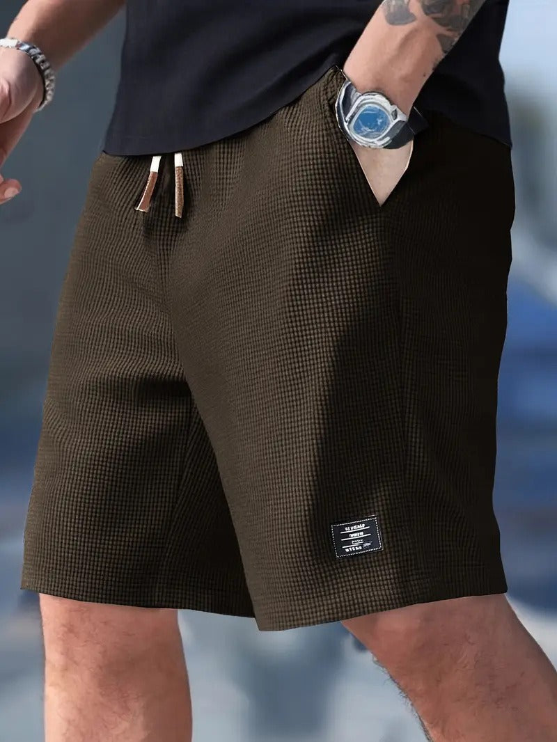 Mason | Men's Relaxed Fit Shorts Waffle Texture Drawstring