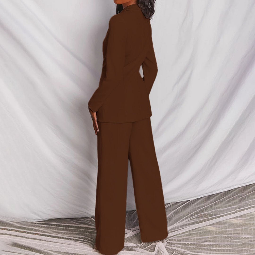 Marigold | Women's Tailored Notch-Lapel Single-Button Blazer Trouser Co-ord Set