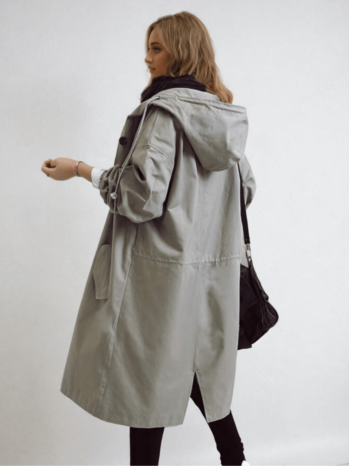 Elizabeth | Women's Water-Repellent Hooded Oversized Trench Coat