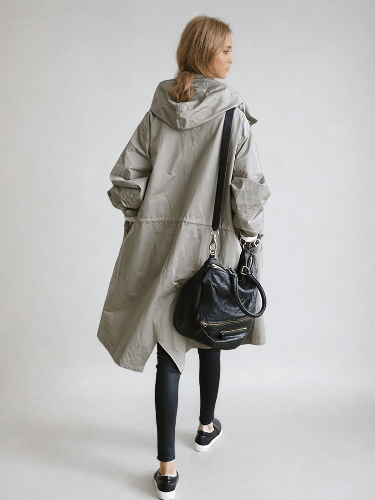 Elizabeth | Women's Water-Repellent Hooded Oversized Trench Coat