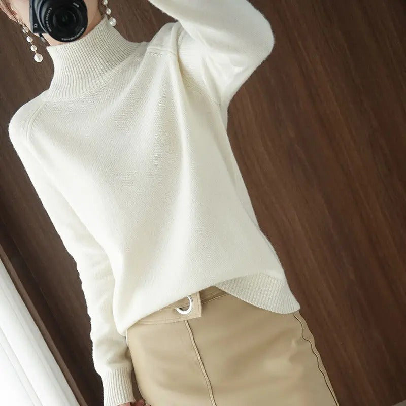 Elowen | Women's Cozy Relaxed Fit Turtleneck Sweater