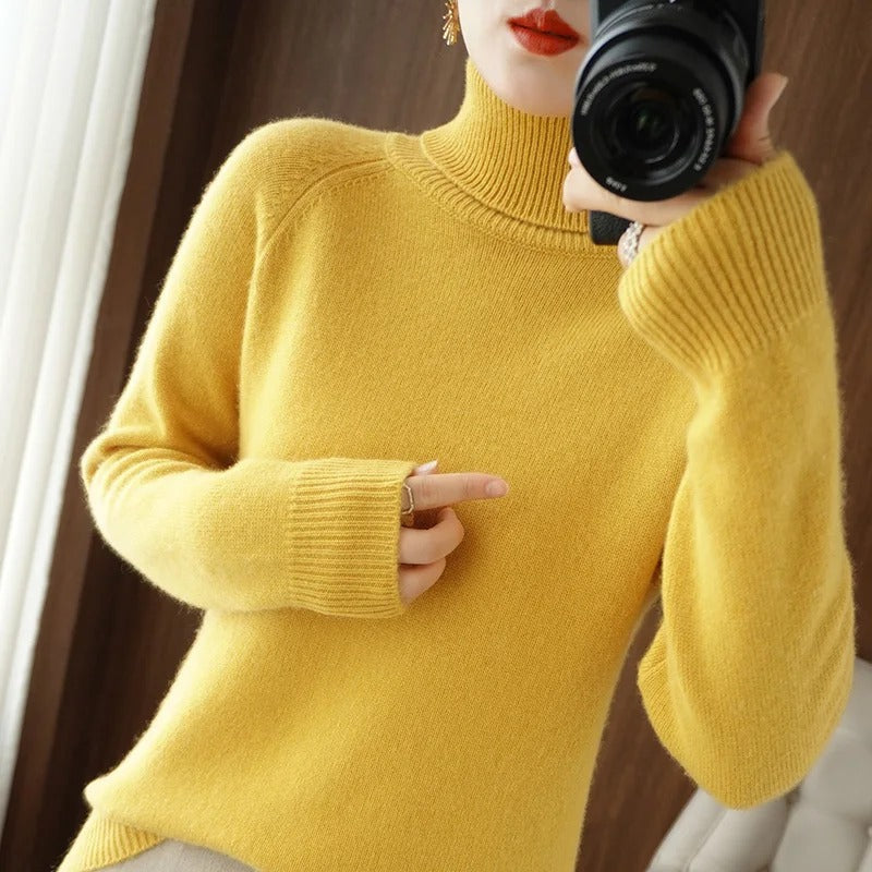 Elowen | Women's Cozy Relaxed Fit Turtleneck Sweater
