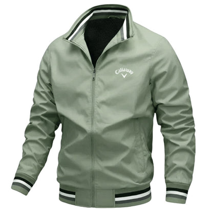 Matthew | Water Resistant Full Zip Stripe Trim Athletic Windbreaker Jacket