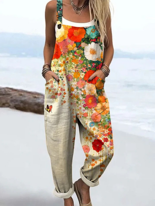 Mirabella | Women's Boho Floral Wide Leg Summer Jumpsuit