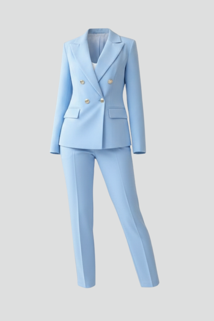 Rosalind Vale | Women's Double Breasted Tailored Blazer Trouser Suit Set