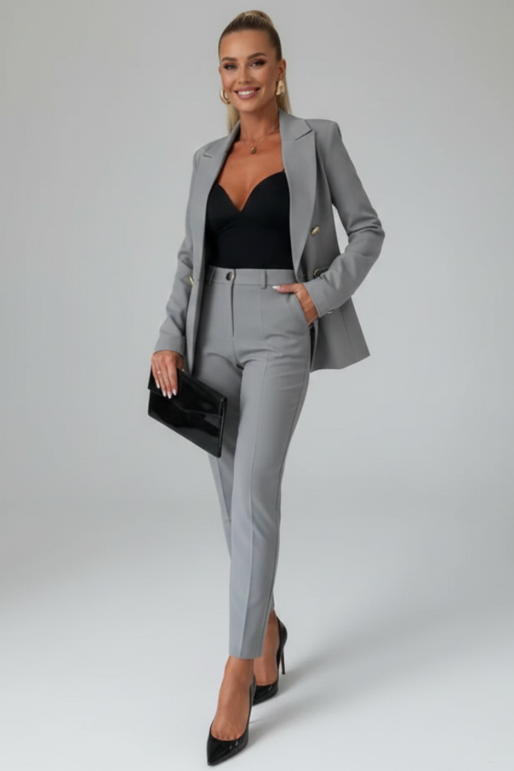 Rosalind Vale | Women's Double Breasted Tailored Blazer Trouser Suit Set