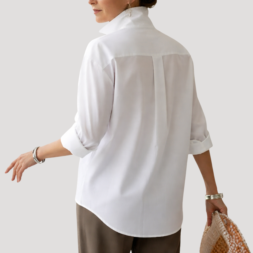 Wynne | Women's Collared Relaxed Fit Statement Button Shirt