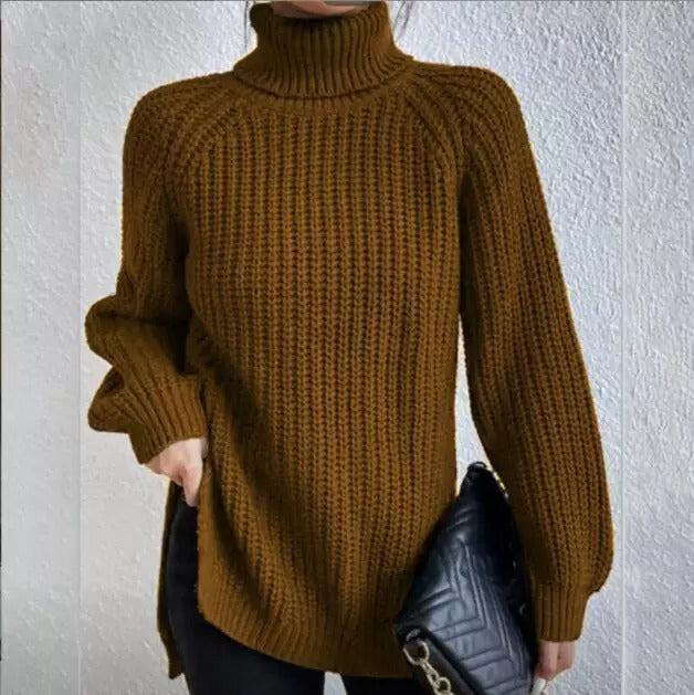 Roslyn | Women's Chunky Knit Turtleneck Sweater