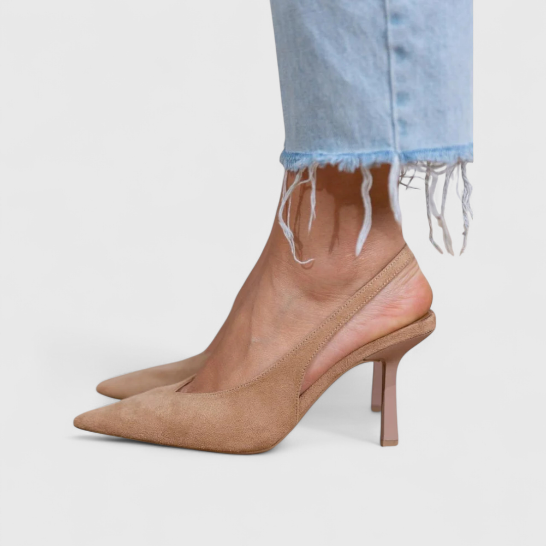 Alice | Women's Pointed Toe Slingback Comfort Heel Sandals