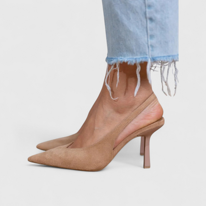 Alice | Women's Pointed Toe Slingback Comfort Heel Sandals