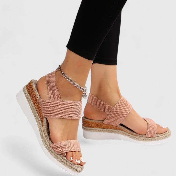 Merill | Espadrille Wedge Sandals Orthopedic Elastic Strap