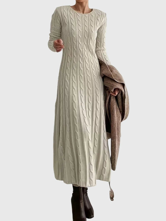 Rosalind | Women's Cable-Knit Long-Sleeve Maxi Jumper Dress