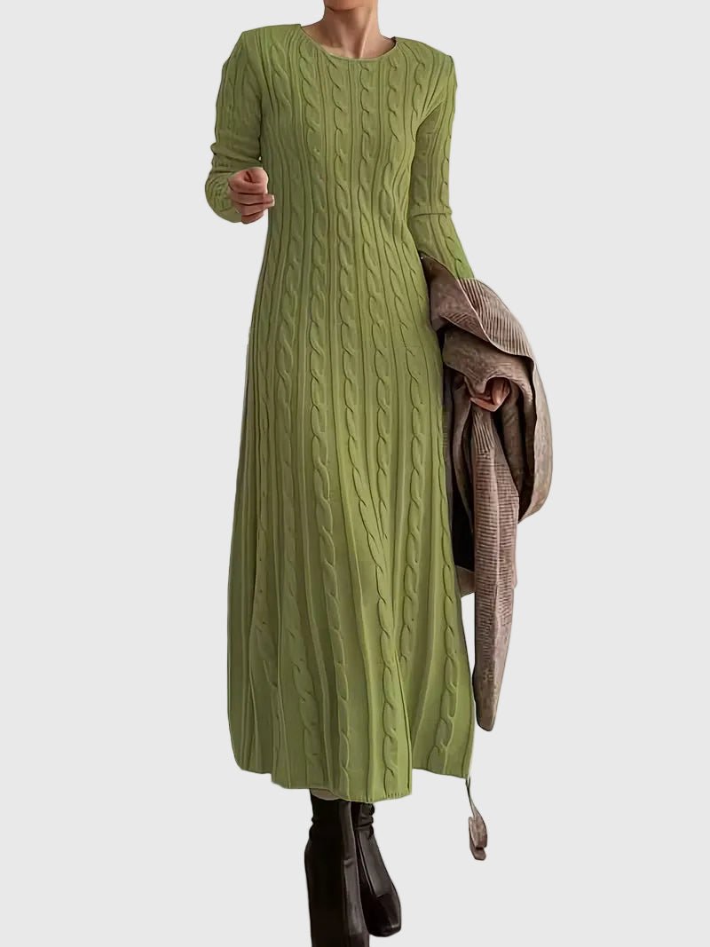 Rosalind | Women's Cable-Knit Long-Sleeve Maxi Jumper Dress