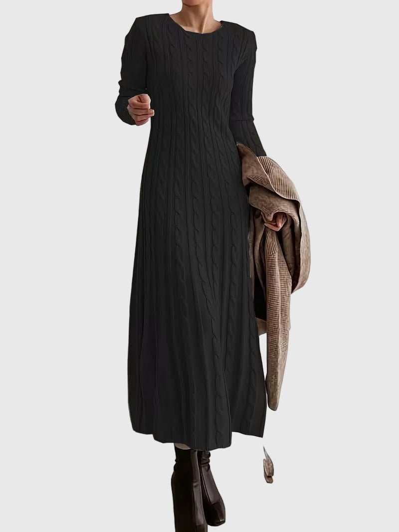 Rosalind | Women's Cable-Knit Long-Sleeve Maxi Jumper Dress
