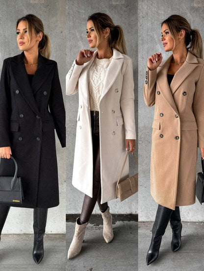 Imogen | Women's Double-Breasted Tailored Longline Winter Coat