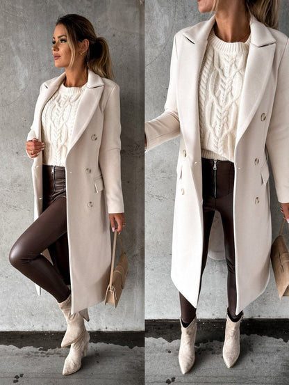 Imogen | Women's Double-Breasted Tailored Longline Winter Coat