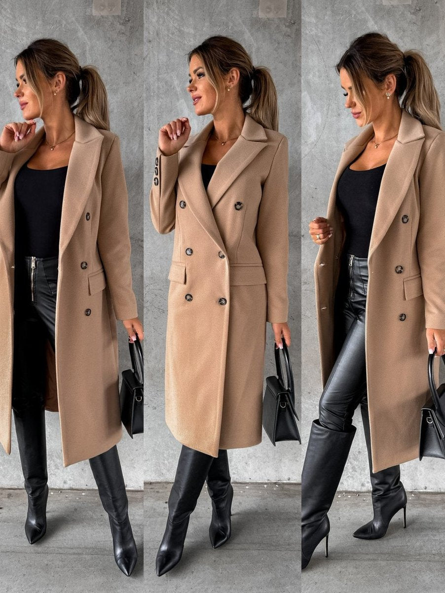 Imogen | Women's Double-Breasted Tailored Longline Winter Coat