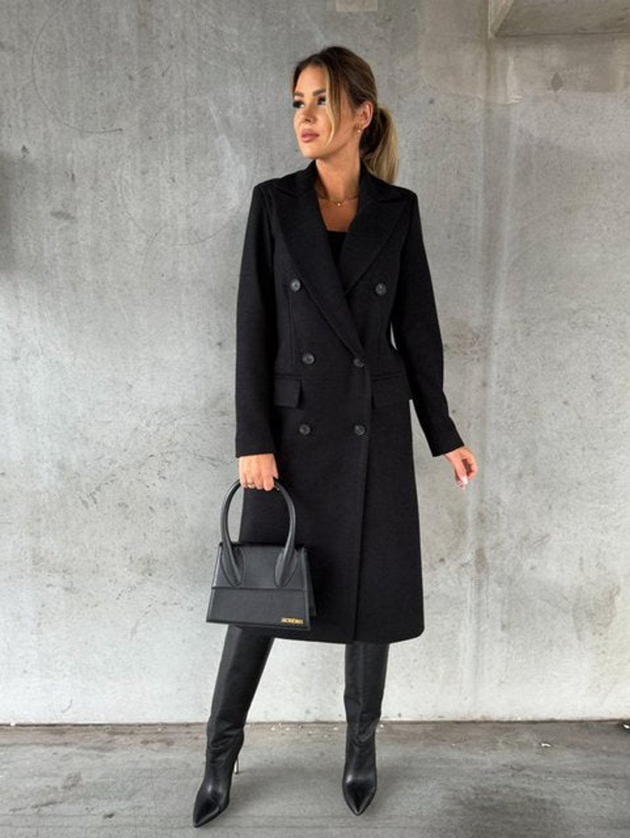 Imogen | Women's Double-Breasted Tailored Longline Winter Coat