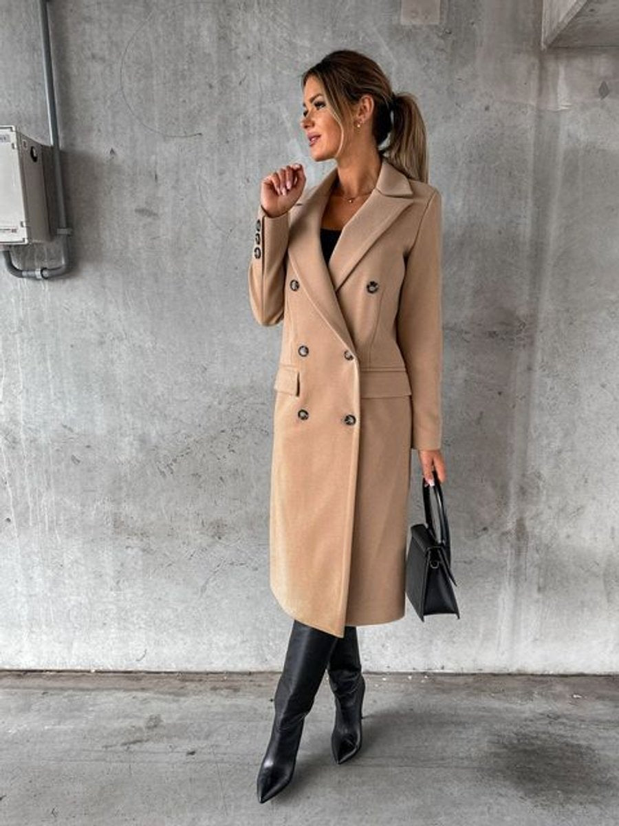 Imogen | Women's Double-Breasted Tailored Longline Winter Coat