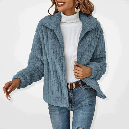 Lorna | Women's Fluffy Plush Zip-Up Sherpa Fleece Jacket