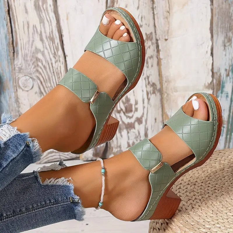 Grace | Block Heeled Sandals Orthopedic Platform Slip On Mule