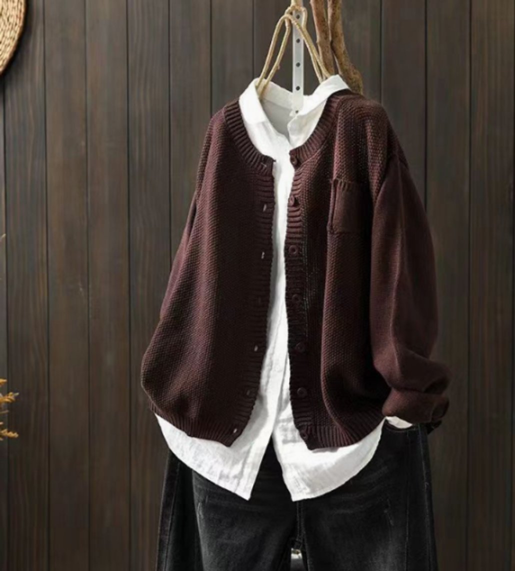 Hazel | Women's Oversized Button-Front Knit Cardigan