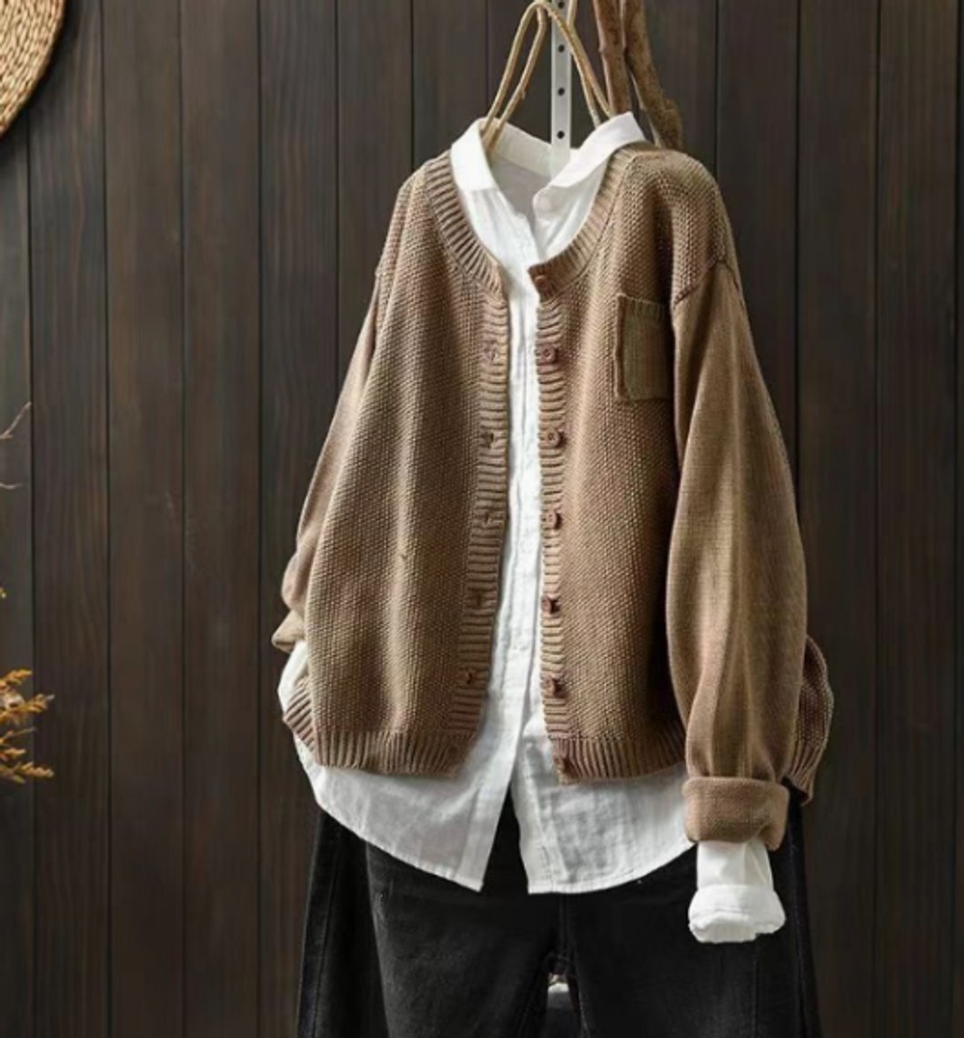 Hazel | Women's Oversized Button-Front Knit Cardigan