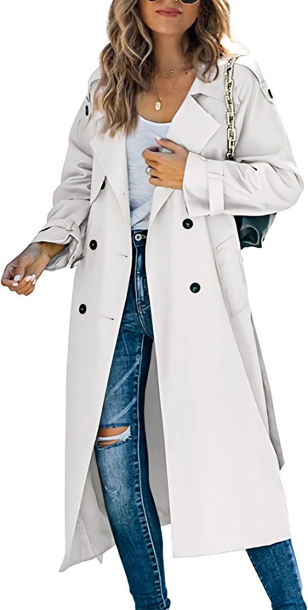 Cassian | Women's Oversized Double-Breasted Belted Longline Trench Coat