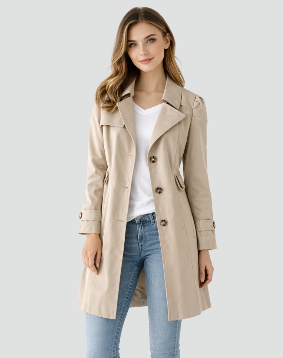 Mireille | Women's Tailored Mid-Length Trench Coat