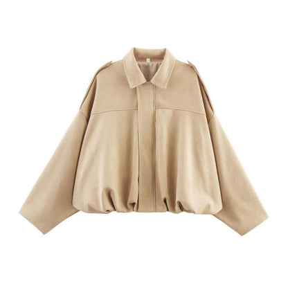 Bexley | Women's Oversized Faux Suede Bomber Jacket