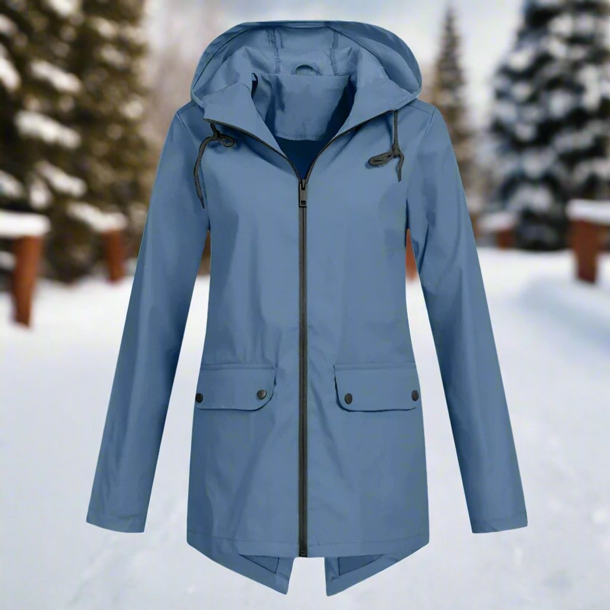 Rosalie | Women's Waterproof Hooded Longline Rain Jacket
