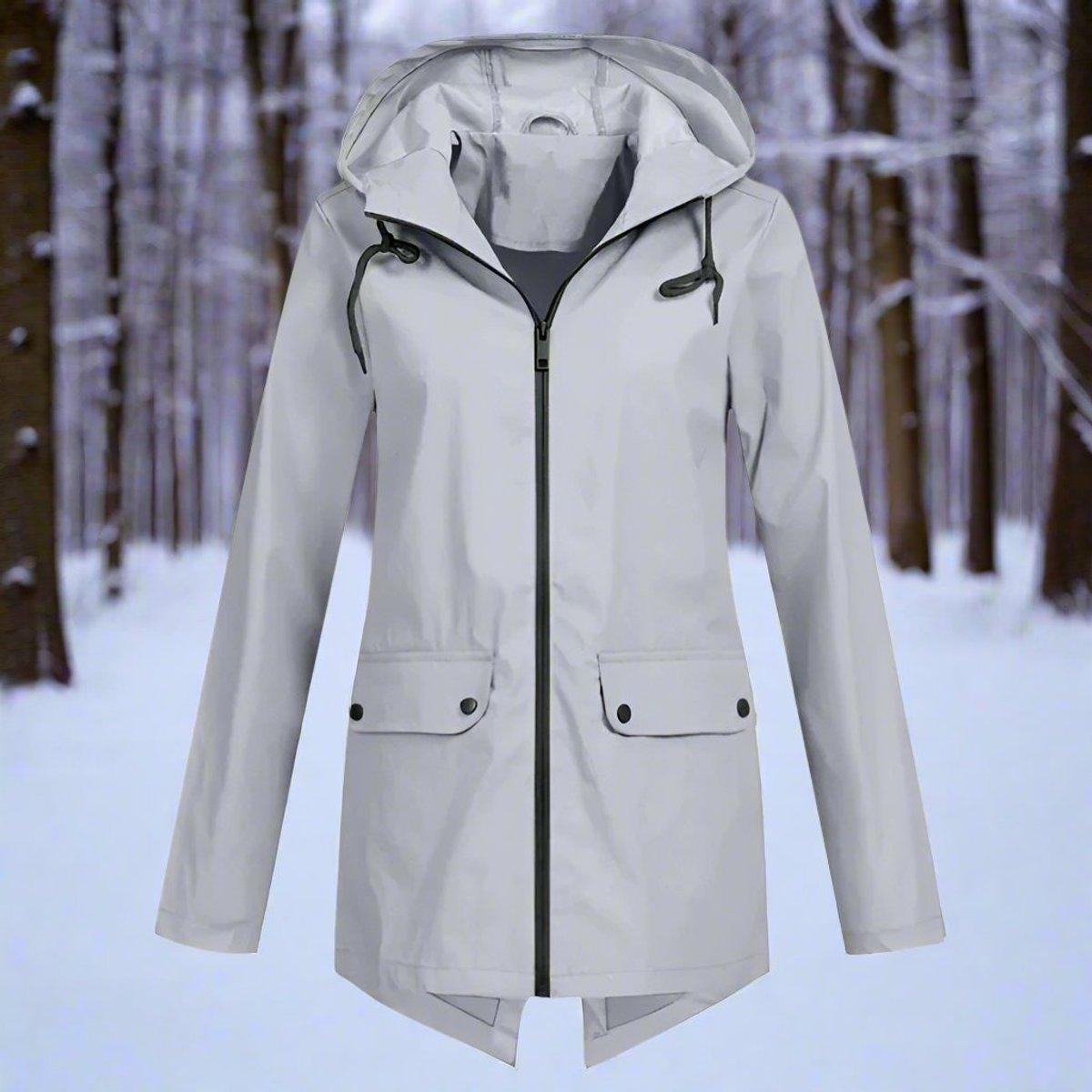 Rosalie | Women's Waterproof Hooded Longline Rain Jacket