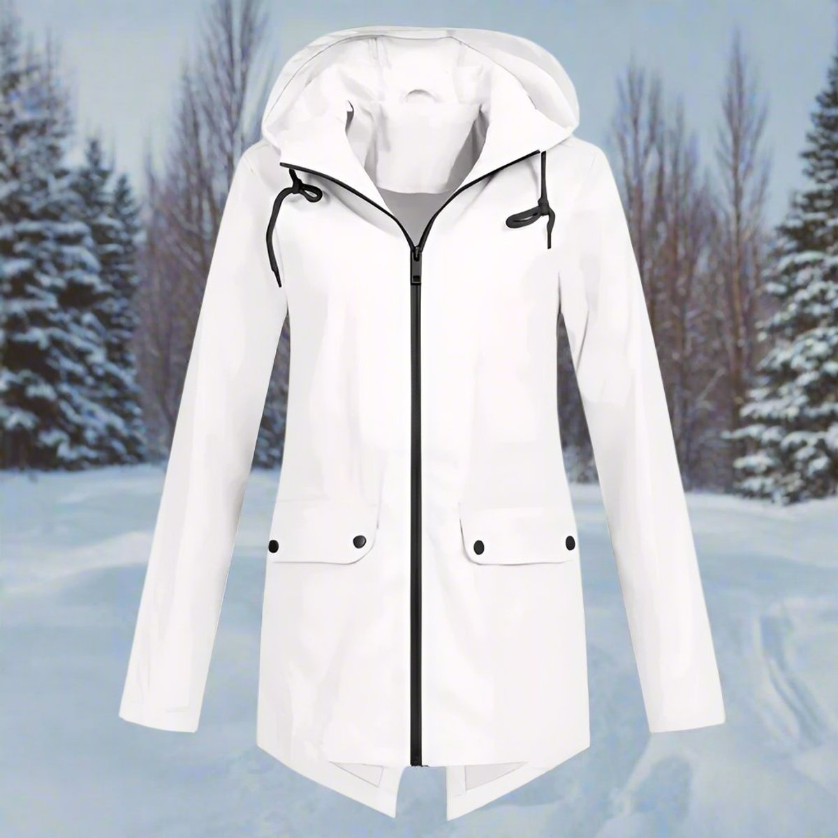 Rosalie | Women's Waterproof Hooded Longline Rain Jacket