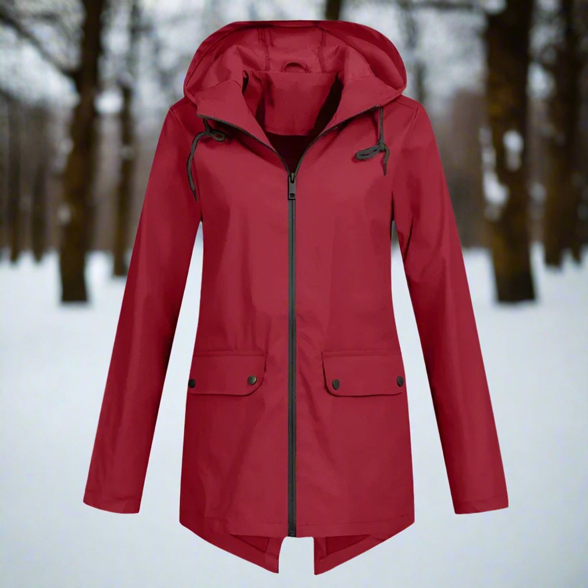 Rosalie | Women's Waterproof Hooded Longline Rain Jacket
