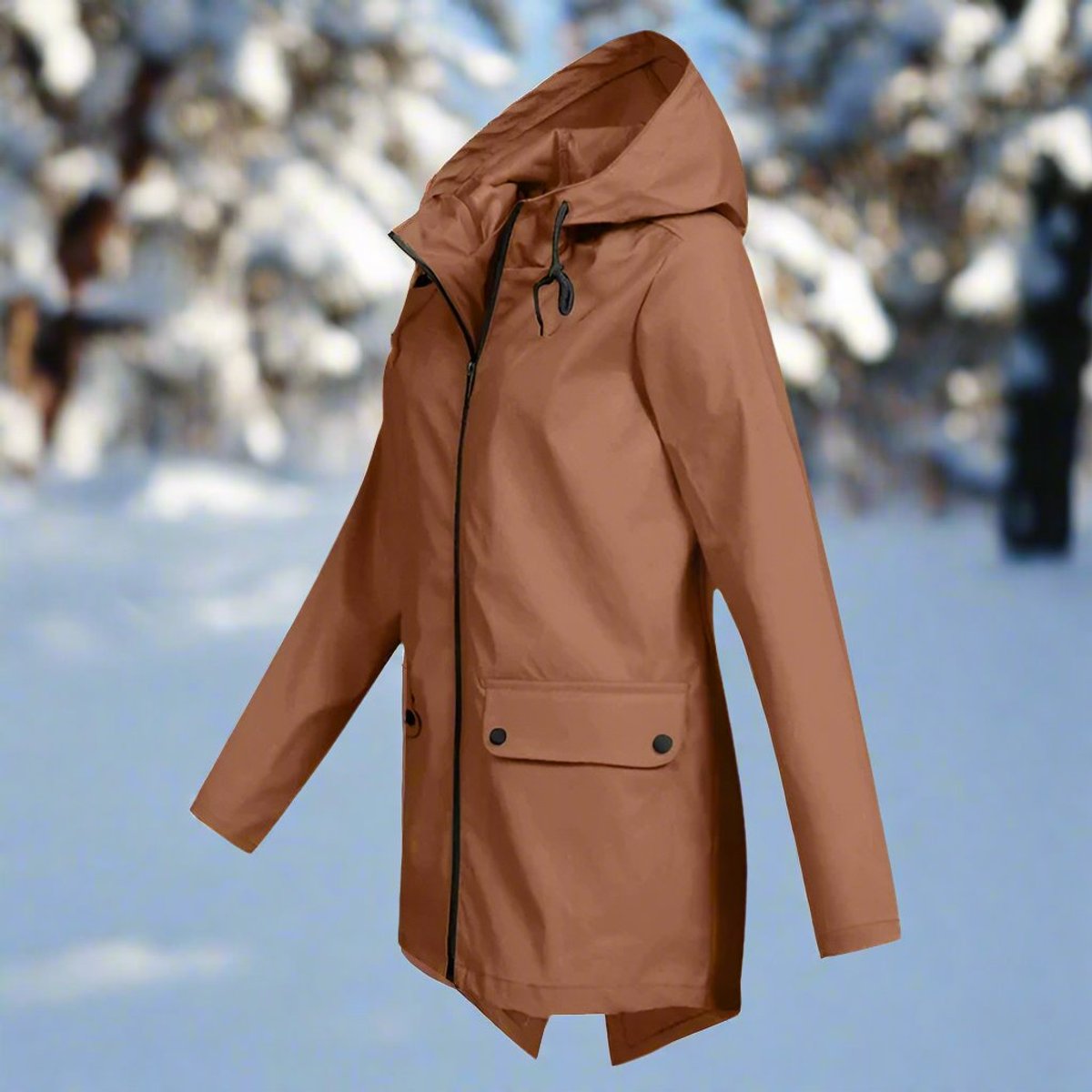 Rosalie | Women's Waterproof Hooded Longline Rain Jacket
