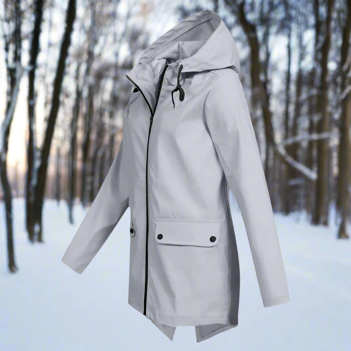 Rosalie | Women's Waterproof Hooded Longline Rain Jacket