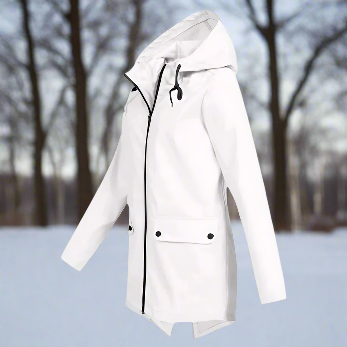 Rosalie | Women's Waterproof Hooded Longline Rain Jacket