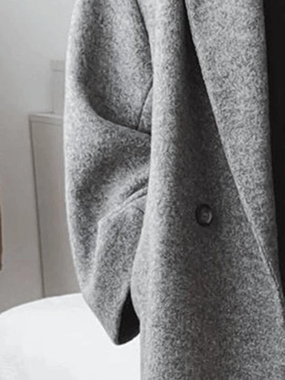 Marlowetta | Women's Wool Blend Double Breasted Oversized Long Coat