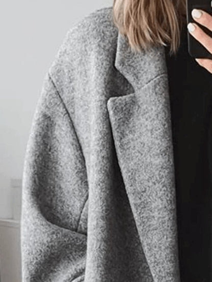 Marlowetta | Women's Wool Blend Double Breasted Oversized Long Coat